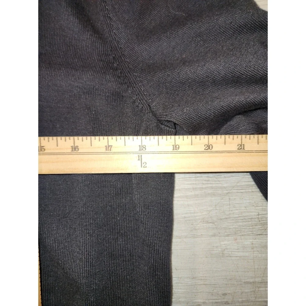 Tommy Hilfiger Mens Black Premium Cotton V-Neck Sweater M Flag‎ Logo Pullover